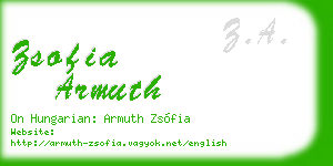 zsofia armuth business card