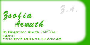 zsofia armuth business card